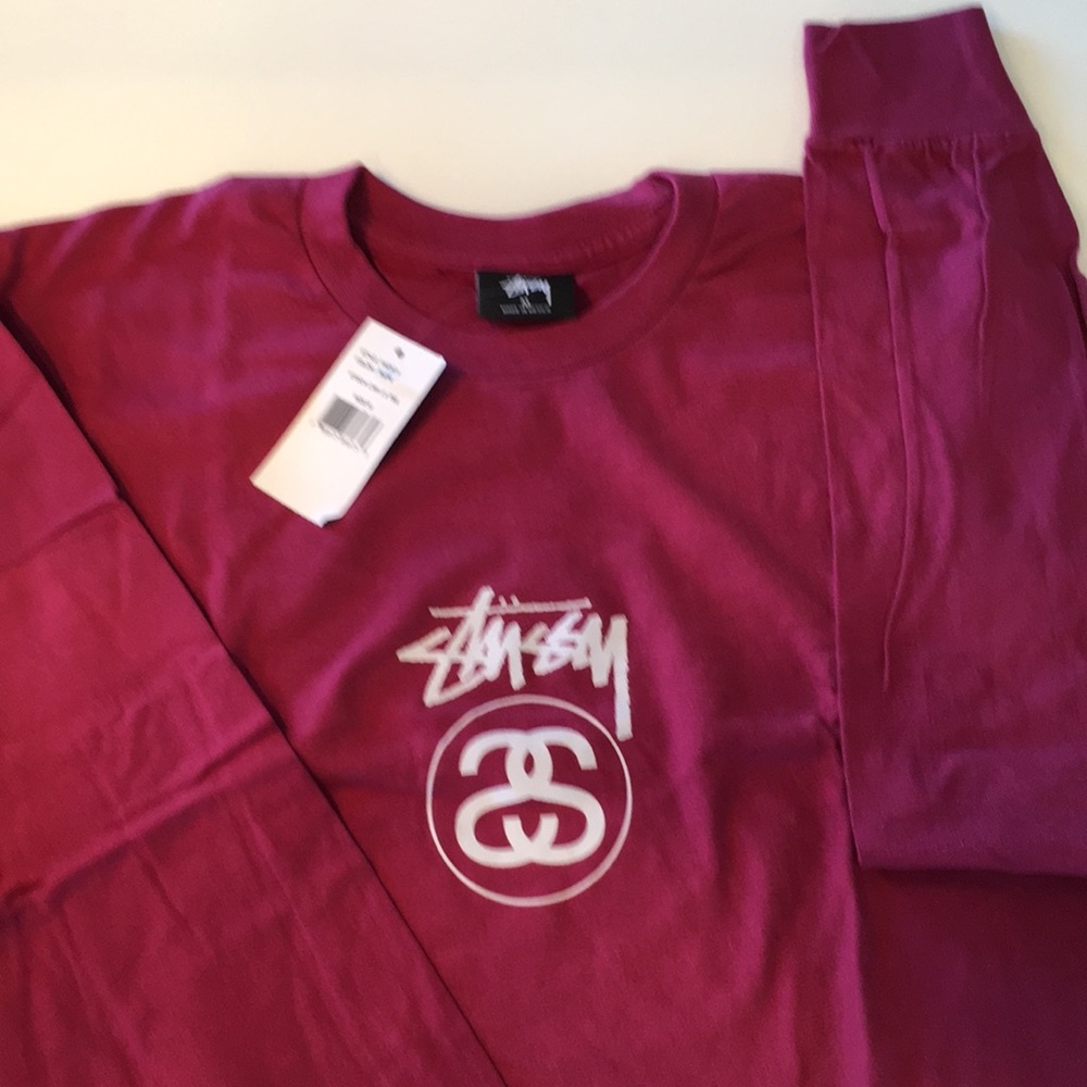 STUSSY mini link logo long sleeve tee